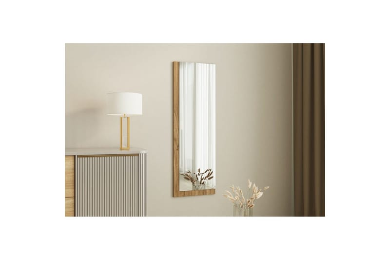 Spejl Sudariya Hvid / Valnød - Hvid / Valnød - Boligtilbehør - Spejle - Vægspejl
