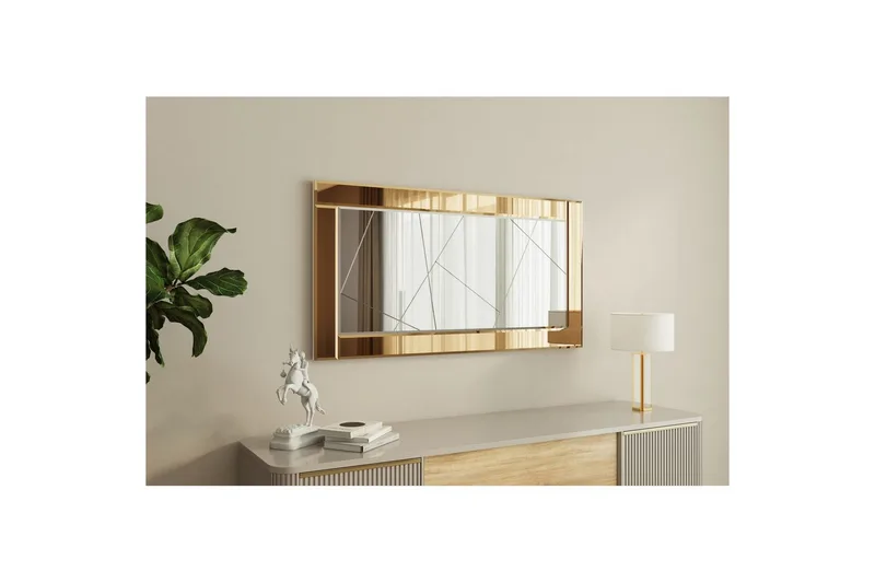 Spejl Virlin Bronze / Hvid - Bronze / Hvid - Boligtilbehør - Spejle - Vægspejl