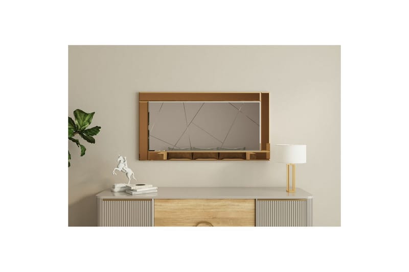 Spejl Virlin Bronze / Hvid - Bronze / Hvid - Boligtilbehør - Spejle - Vægspejl