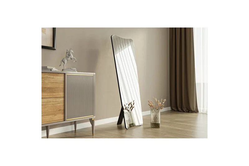 Spejl Vitros sort - Sort - Boligtilbehør - Spejle - Helkropsspejl