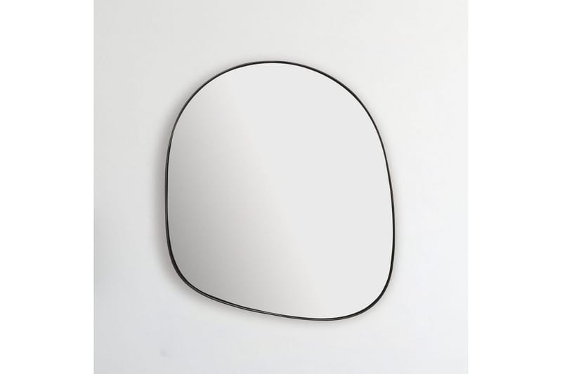 Spejl Wohnling Asymmetrisk metal tyk metalramme oval 60 cm - Boligtilbehør - Spejle - Vægspejl
