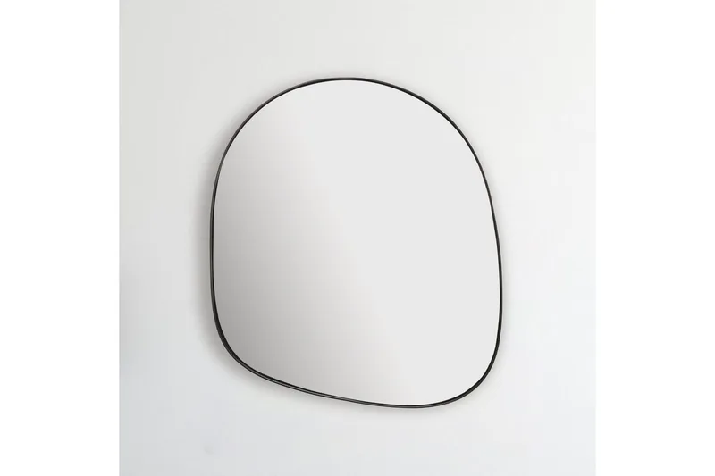 Spejl Wohnling Asymmetrisk metal tyk metalramme oval 60 cm - Boligtilbehør - Spejle - Vægspejl