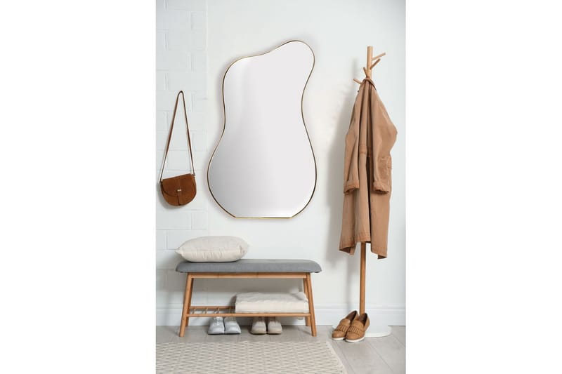 Spejl Wohnling Asymmetrisk metalramme oval 100 cm - Boligtilbehør - Spejle - Vægspejl