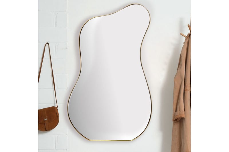 Spejl Wohnling Asymmetrisk metalramme oval 100 cm - Boligtilbehør - Spejle - Vægspejl