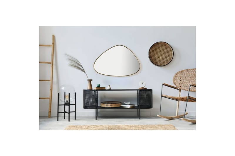 Spejl Wohnling Asymmetrisk metalramme oval 70 cm - Boligtilbehør - Spejle - Vægspejl