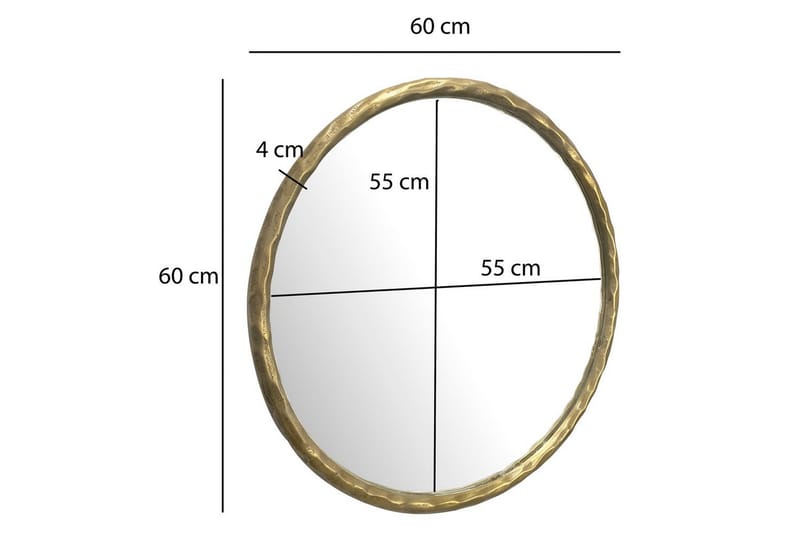 Spejl Wohnling Klassisk Rund 60 cm Moderne - Boligtilbehør - Spejle - Vægspejl