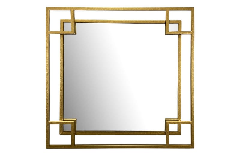 Spejl Wohnling Kvadratisk geometrisk 60 cm metalramme moderne - Boligtilbehør - Spejle - Vægspejl