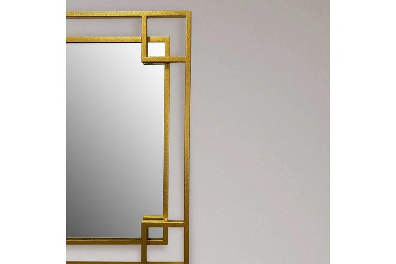 Spejl Wohnling Kvadratisk geometrisk 60 cm metalramme moderne - Boligtilbehør - Spejle - Vægspejl