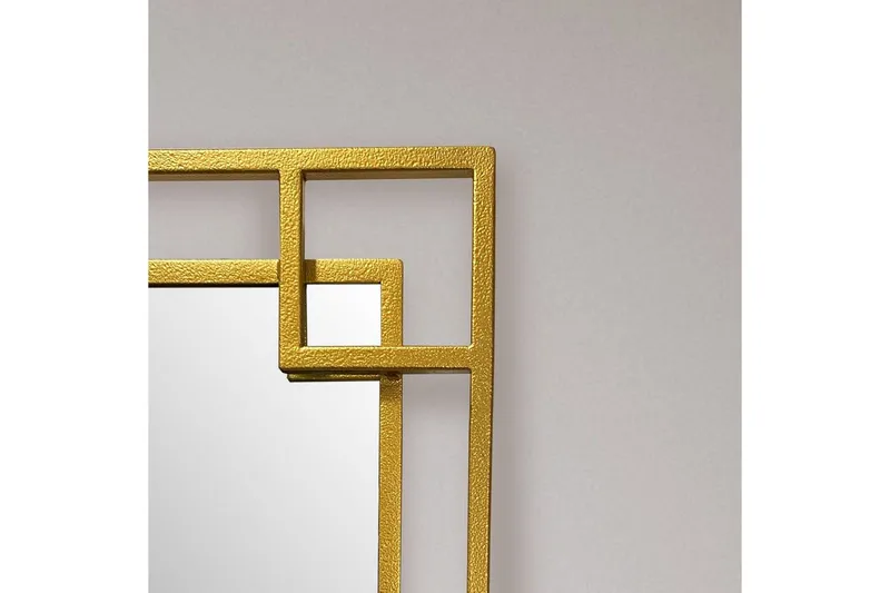 Spejl Wohnling Kvadratisk geometrisk 60 cm metalramme moderne - Boligtilbehør - Spejle - Vægspejl