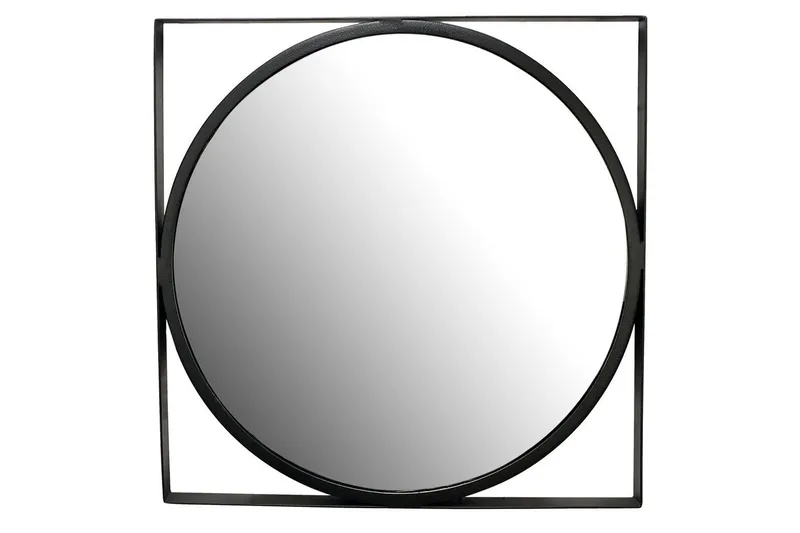 Spejl Wohnling Kvadratisk ramme rund 54 cm moderne, undefined