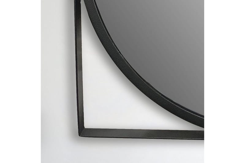Spejl Wohnling Kvadratisk ramme rund 54 cm moderne - Boligtilbehør - Spejle - Vægspejl