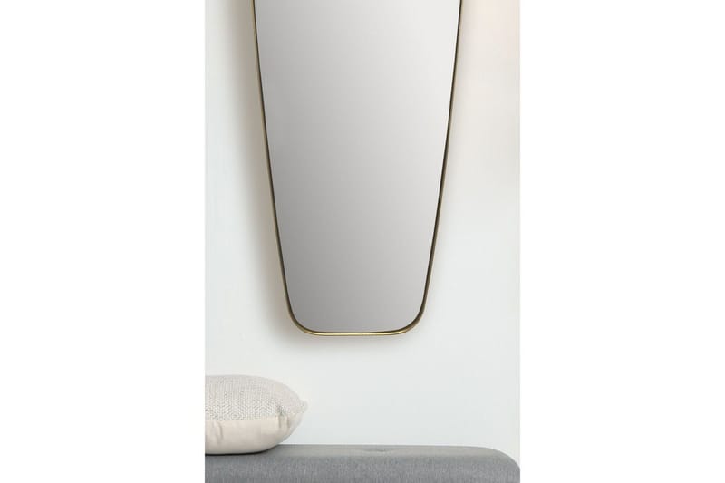 Spejl Wohnling Rektangulær guldfarvet 100 cm klassisk metalramme moderne - Boligtilbehør - Spejle - Vægspejl