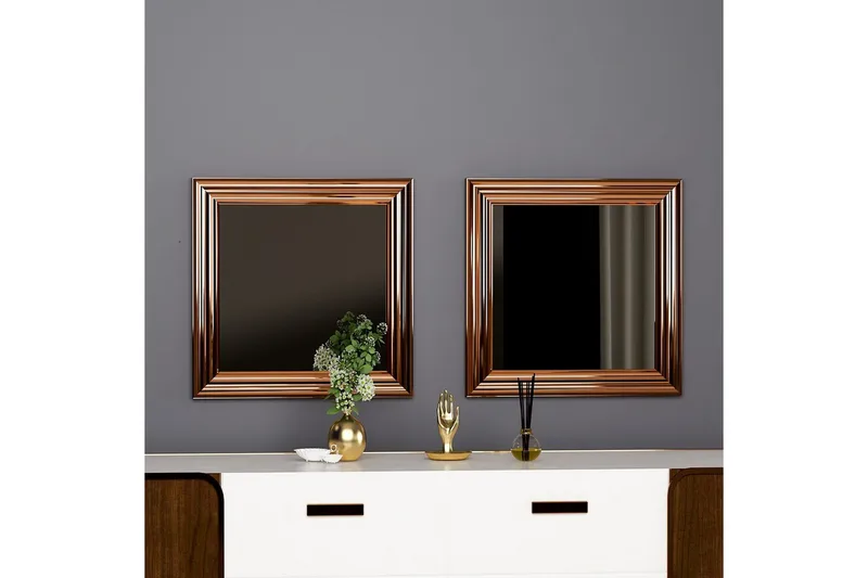 Spejlsæt (2 stykker) Dorougradwyn Bronze - Bronze - Boligtilbehør - Spejle - Vægspejl