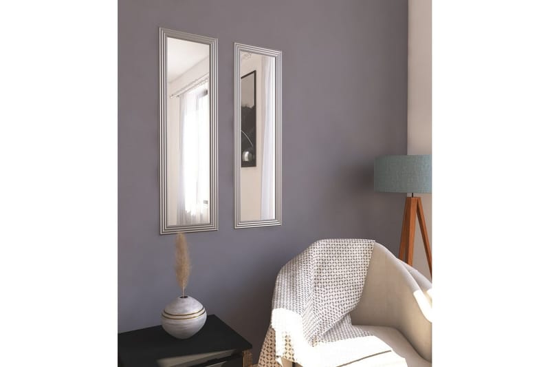 Spejlsæt (2 stykker) Miyoshi Sølv - Sølv - Boligtilbehør - Spejle - Vægspejl