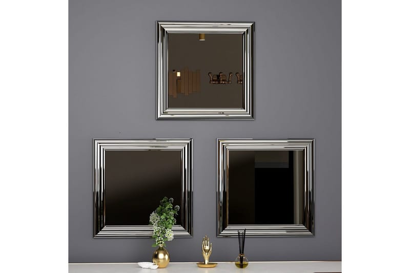 Spejlsæt (3 stykker) Gausberto Sølv - Sølv - Boligtilbehør - Spejle - Vægspejl