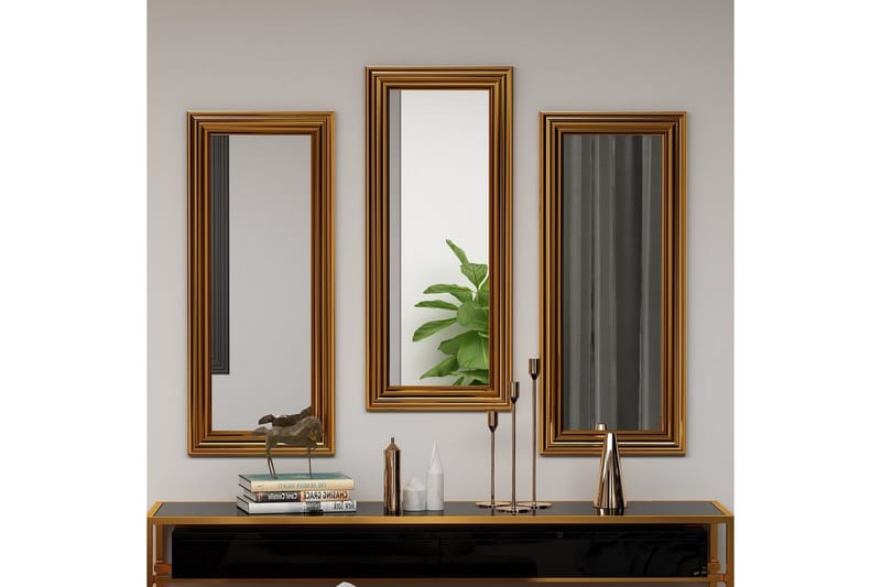 Spejlsæt (3 stykker) Sudavia Bronze - Bronze - Boligtilbehør - Spejle - Vægspejl