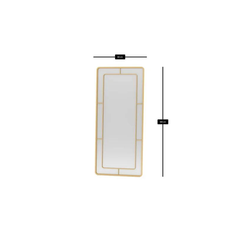 Sylron Gulvspejl 80 x 180 cm - Guld - Boligtilbehør - Spejle - Helkropsspejl