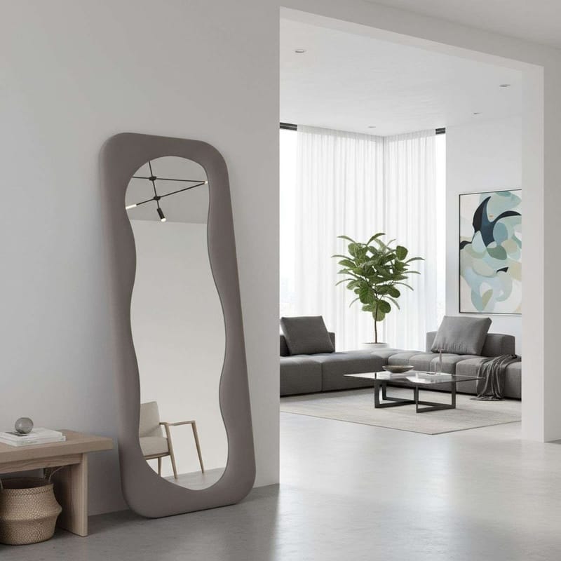 Taharoa Gulvspejl 65 x 170 cm - Taupe - Boligtilbehør - Spejle - Helkropsspejl