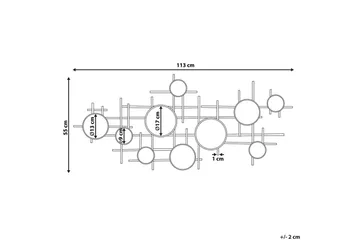 Väggspegel Beliani Ibos Black||Copper||Brass - Boligtilbehør - Spejle - Vægspejl