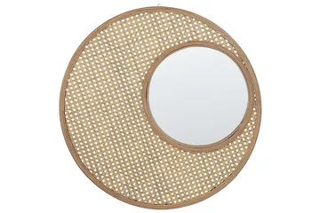 Väggspegel Beliani Palau Nature||Beige - Boligtilbehør - Spejle - Vægspejl