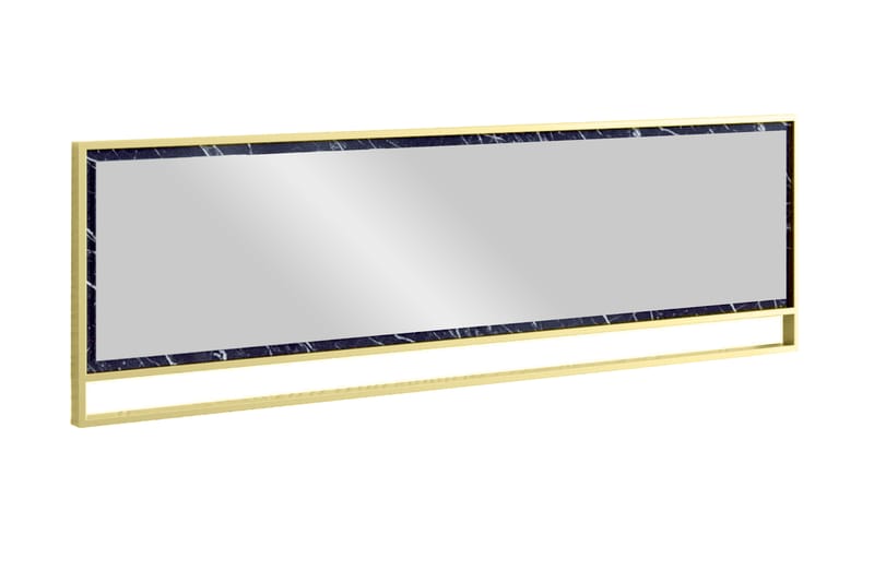 Abla Spejl 122 cm - Guld|Sort - Vægspejl - Entréspejl