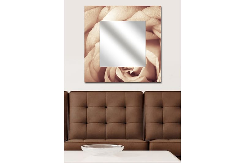 Armavir Dekorationsspejl 50x50 cm Blomster - Plexiglas / flerfarvet - Vægspejl - Entréspejl