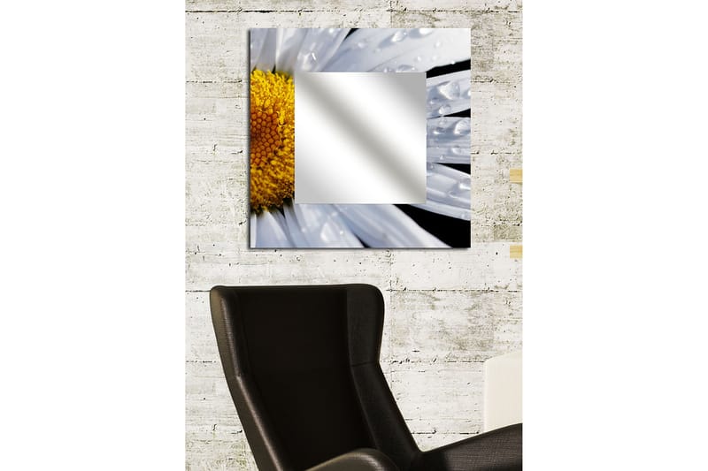 Armavir Dekorationsspejl 50x50 cm Blomster - Plexiglas / flerfarvet - Vægspejl - Entréspejl