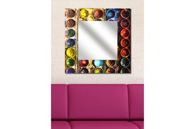 Armavir Dekorationsspejl 50x50 cm Farverigt - Plexiglas / flerfarvet - Vægspejl - Entréspejl