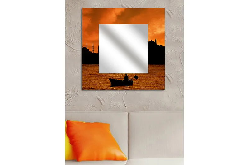 Armavir Dekorativt spejl 50x50 cm City Istanbul, Plexiglas / flerfarvet