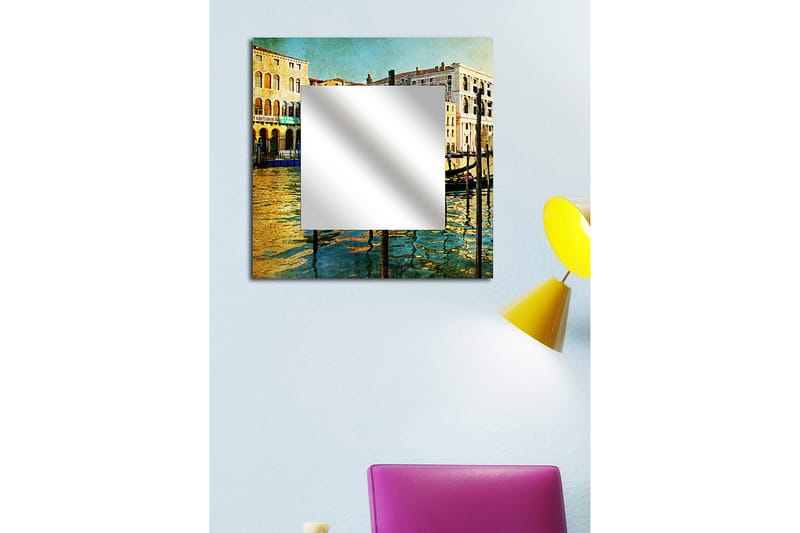 Armavir Dekorativt spejl 50x50 cm City - Plexiglas / flerfarvet - Vægspejl - Entréspejl