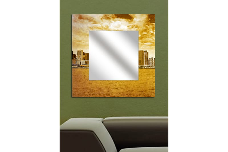 Armavir Dekorativt spejl 50x50 cm City - Plexiglas / flerfarvet - Boligtilbehør - Spejle - Vægspejl