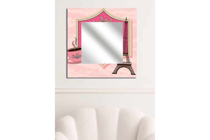 Armavir Dekorativt spejl 50x50 cm City Paris - Plexiglas / flerfarvet - Boligtilbehør - Spejle - Vægspejl