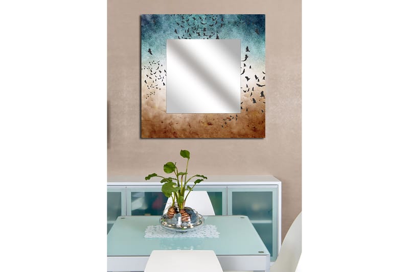 Armavir Dekorativt spejl 50x50 cm Dyr - Plexiglas / flerfarvet - Boligtilbehør - Spejle - Vægspejl