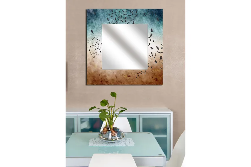 Armavir Dekorativt spejl 50x50 cm Dyr, Plexiglas / flerfarvet