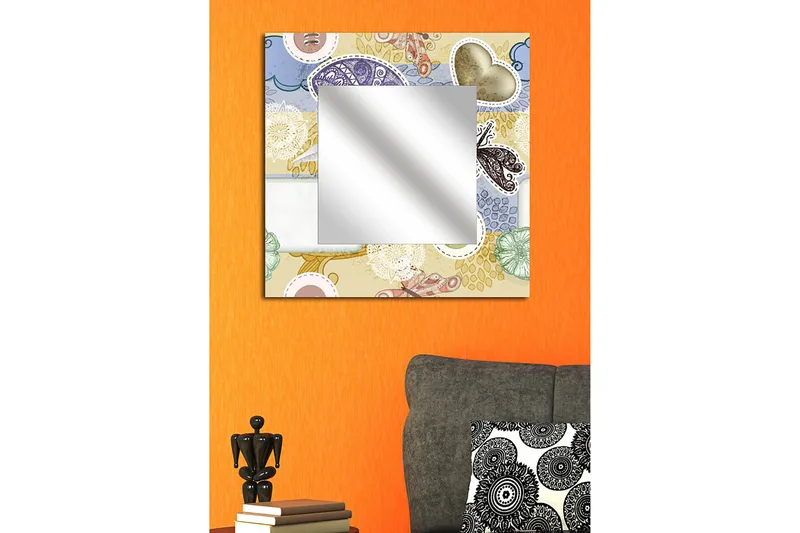 Armavir Dekorativt spejl 50x50 cm Love, Plexiglas / flerfarvet