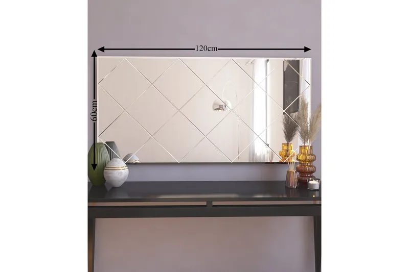 Assa Spejl 60 cm Rektangulær - Hvid - Boligtilbehør - Spejle - Vægspejl