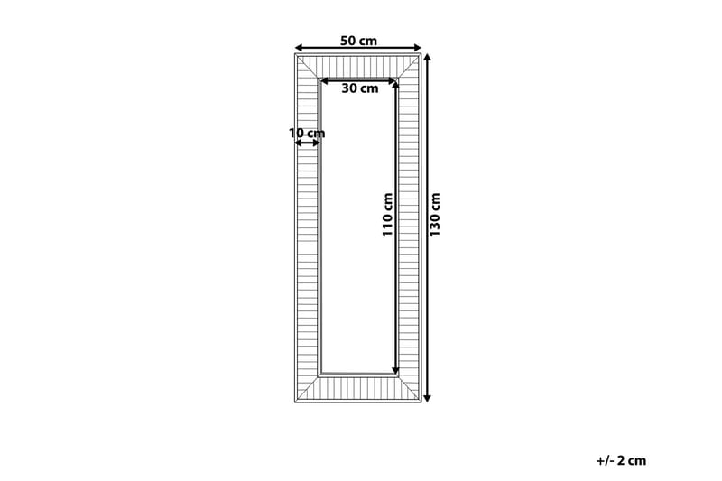 Assiya spejl 50x130 cm - Grå - Vægspejl - Helkropsspejl - Entréspejl