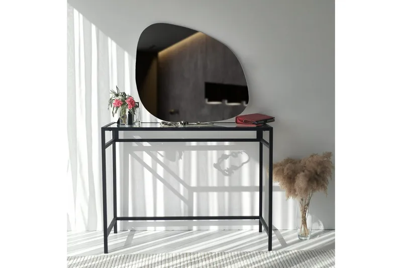 Asymmetrisk Spejl Sort - Boligtilbehør - Spejle - Vægspejl