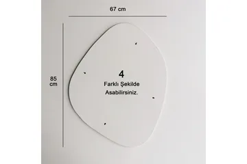 Asymmetrisk Spejl Sort - Boligtilbehør - Spejle - Vægspejl