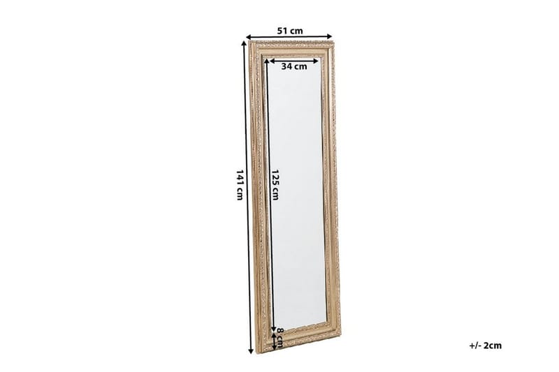 Aurillac spejl 51 cm - Guld - Boligtilbehør - Spejle - Vægspejl