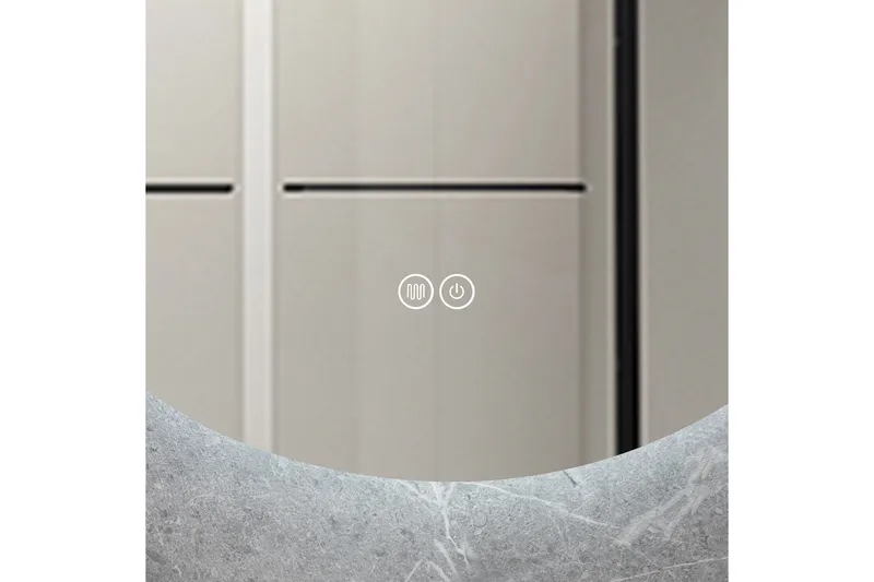 Badeværelsesspejl Rund 100 cm med LED-belysning og anti-dug - Boligtilbehør - Spejle - Vægspejl