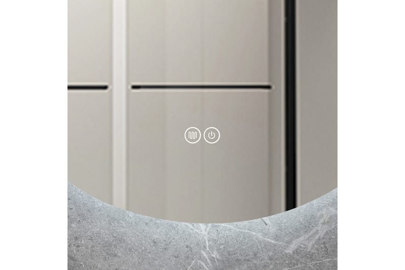 Badeværelsesspejl Rund 80 cm med LED-belysning og anti-dug - Boligtilbehør - Spejle - Vægspejl