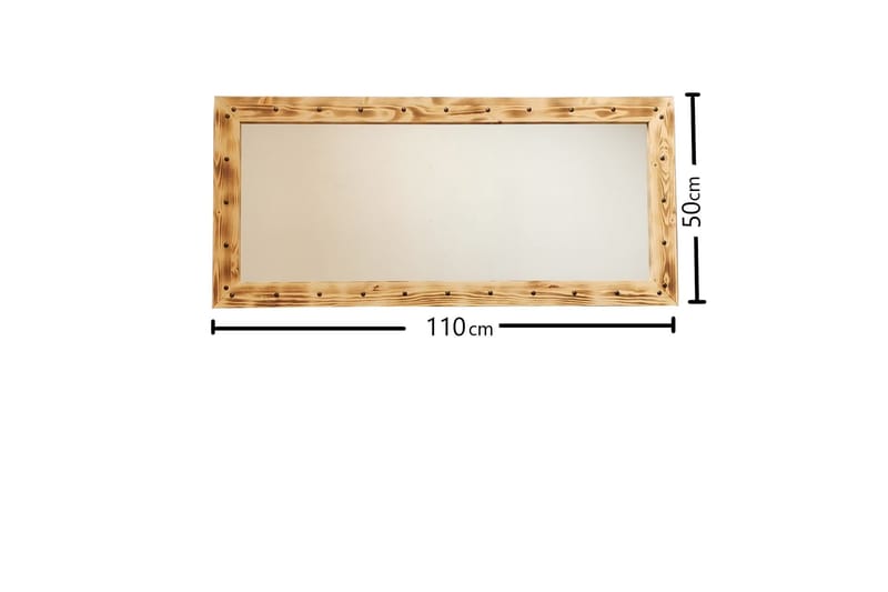 Bahiya Dekorationsspejl 110 cm - Valnød - Vægspejl - Entréspejl