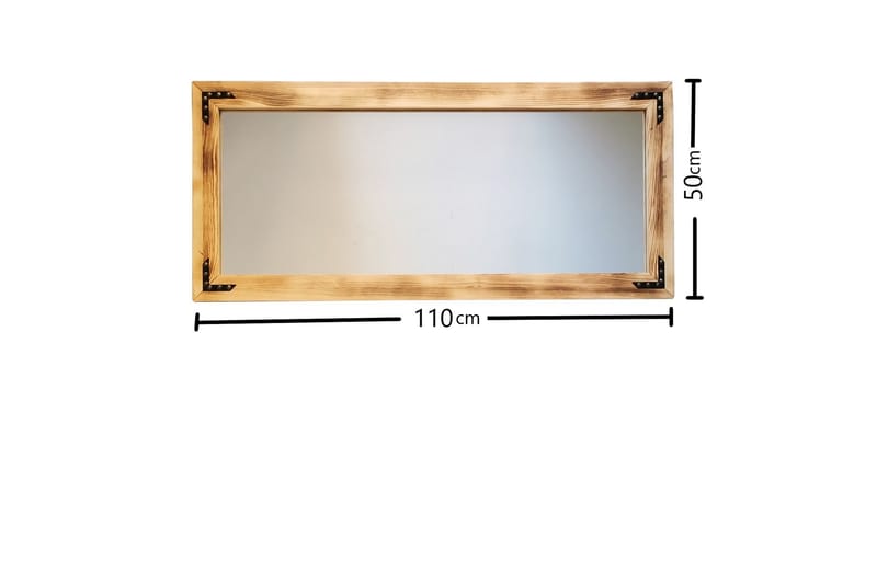 Bakies Dekorationsspejl 110 cm - Valnød - Vægspejl - Entréspejl