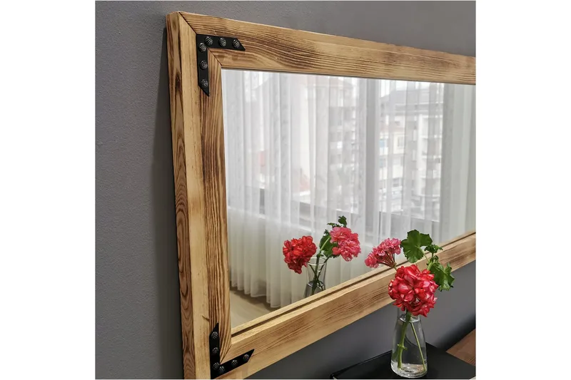 Bakies Dekorationsspejl 110 cm - Valnød - Boligtilbehør - Spejle - Vægspejl