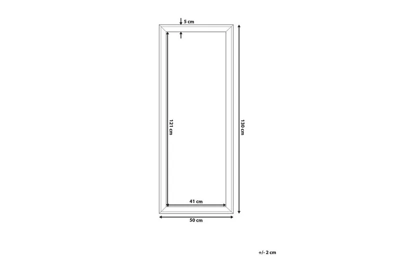 Benon spejl 50 cm - Hvid - Boligtilbehør - Spejle - Vægspejl