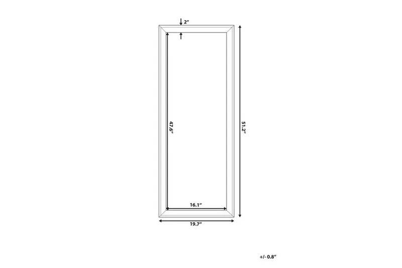 Benon spejl 50 cm - Hvid - Boligtilbehør - Spejle - Vægspejl