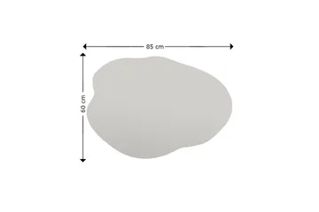 Besso Spejl 60 cm Asymmetrisk - Sort - Boligtilbehør - Spejle - Vægspejl