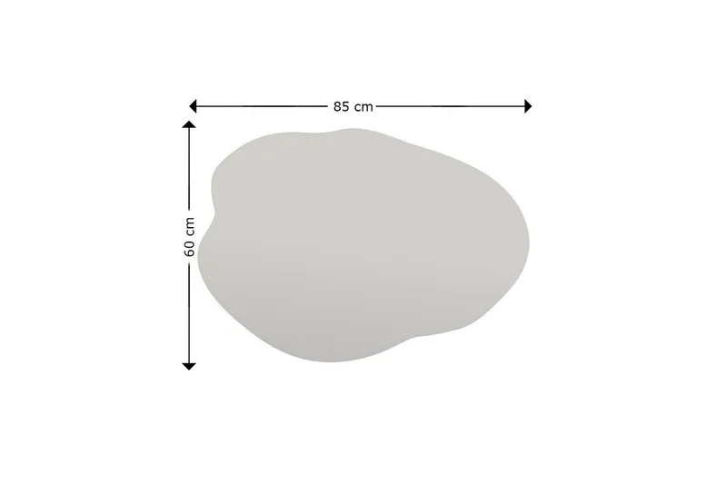 Besso Spejl 60 cm Asymmetrisk - Sort - Boligtilbehør - Spejle - Vægspejl