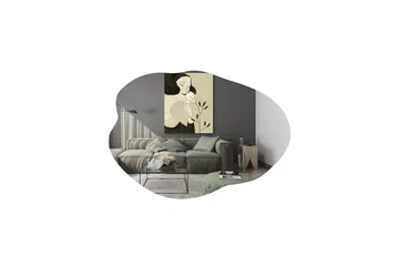 Besso Spejl 60 cm Asymmetrisk - Sort - Boligtilbehør - Spejle - Vægspejl